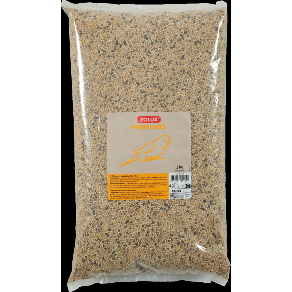 Graines pour perruches sac de 3 kg pour oiseaux