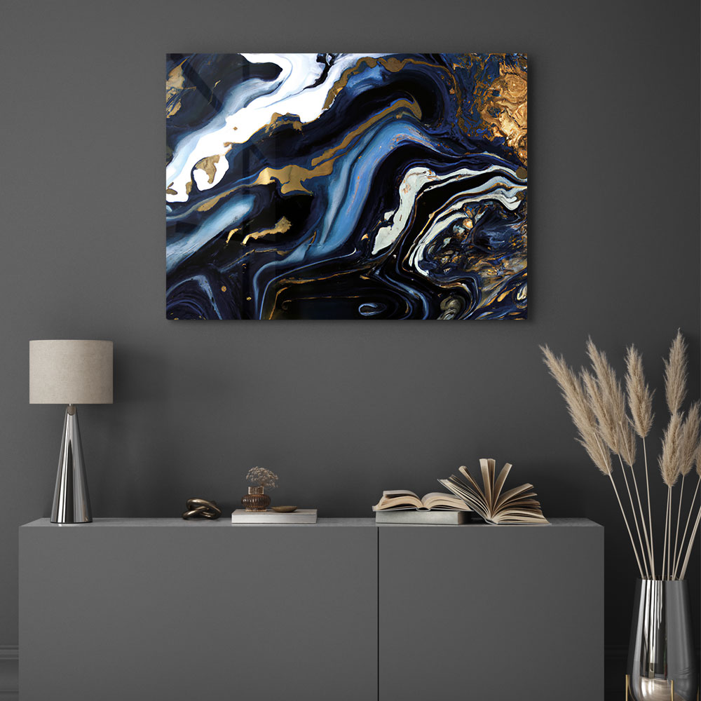 Walljar acrylglas schilderij - Blue Lagoon Acrylglas schilderij - 80 x 120 cm
