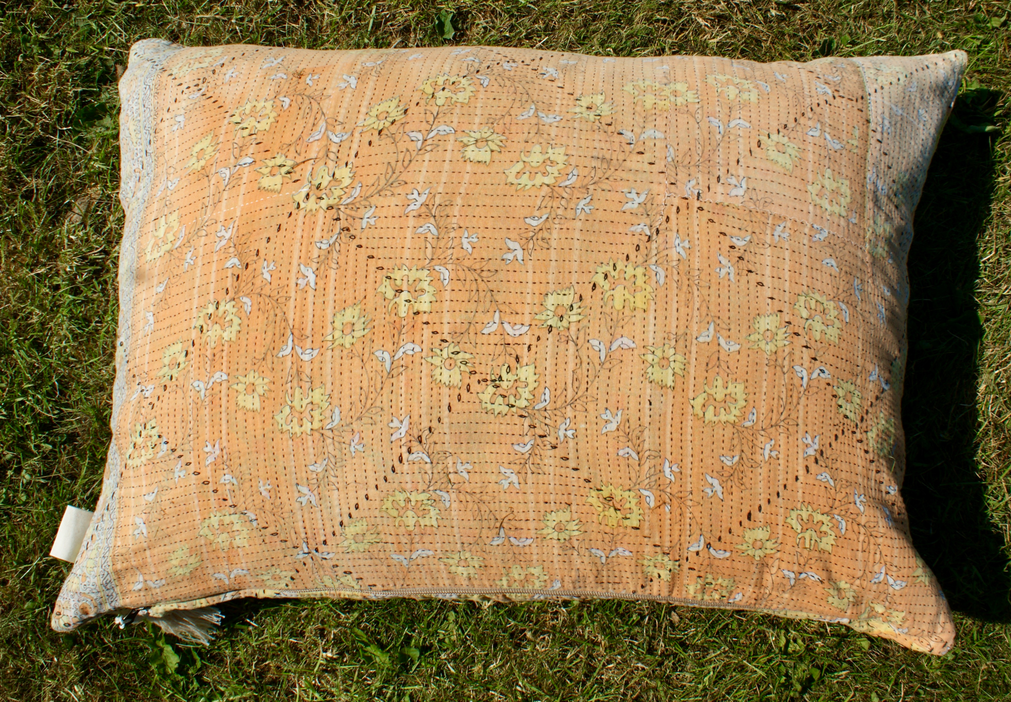Kussen Kantha vintage 50x70 cm orange yellow