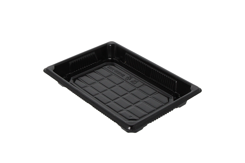 Sushi tray HP-05 + deksel 185x130x20mm Zwart