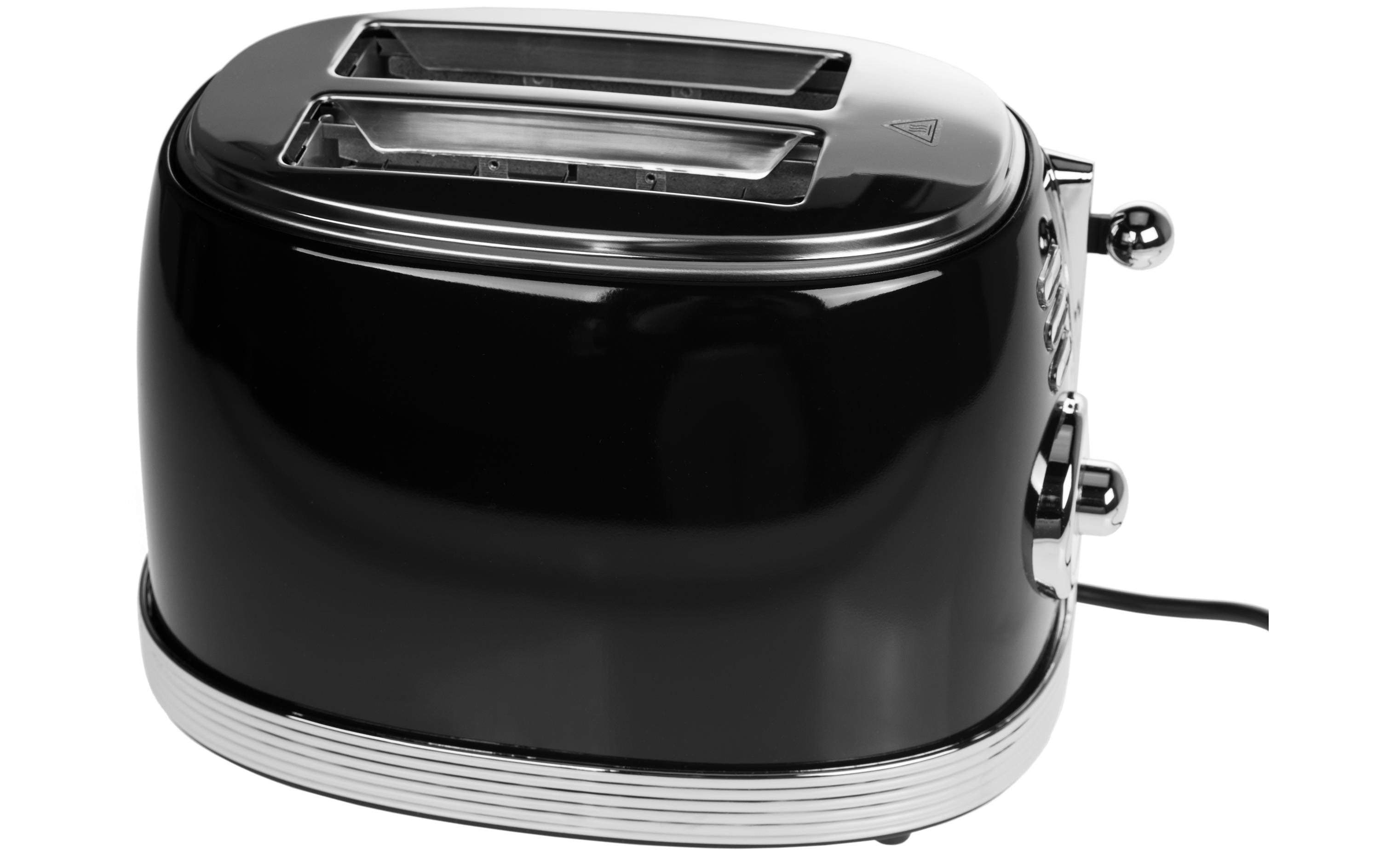 Toaster Brando Schwarz glanzGleichzeitiges Rösten von 2 Toastscheiben