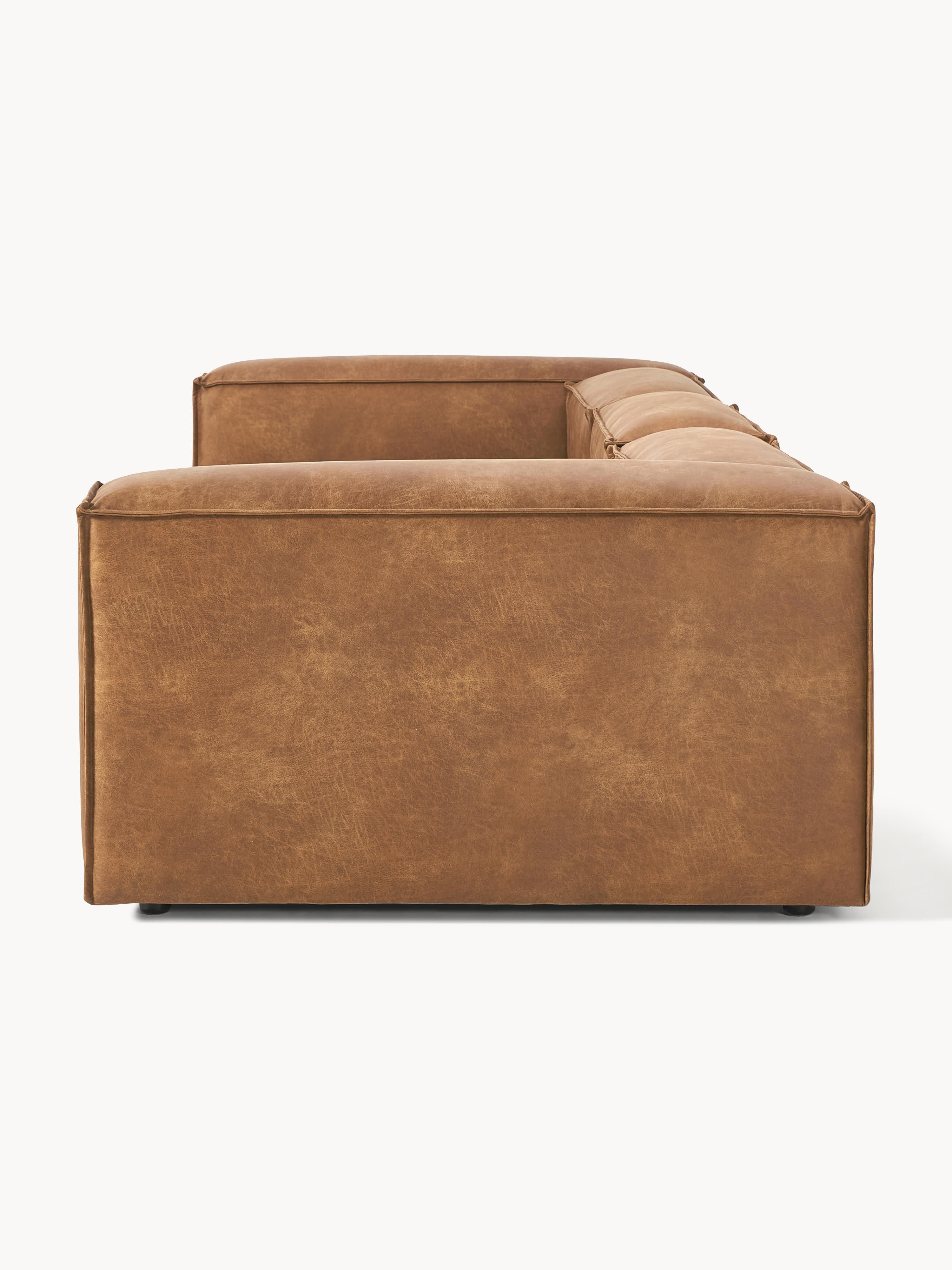 Modulaire bank Lennon (4-zits) van gerecycled leer