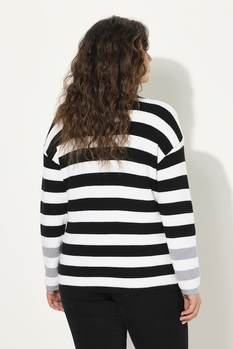 Pullover, Ringel, Rundhals, Langarm