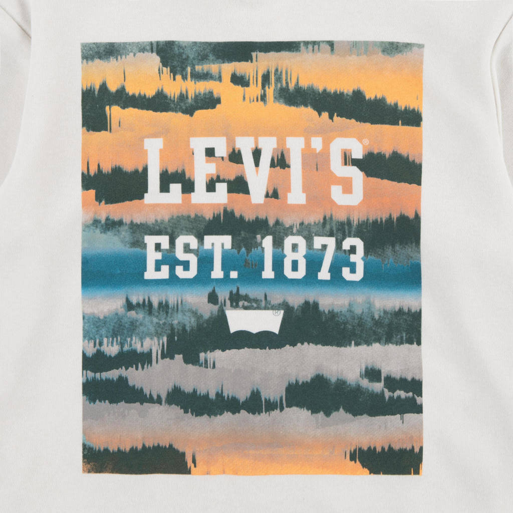 Levi's hoodie met printopdruk beige/multi