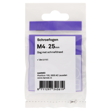 KARWEI Schroefogen verzinkt M4 - 25mm 6st.