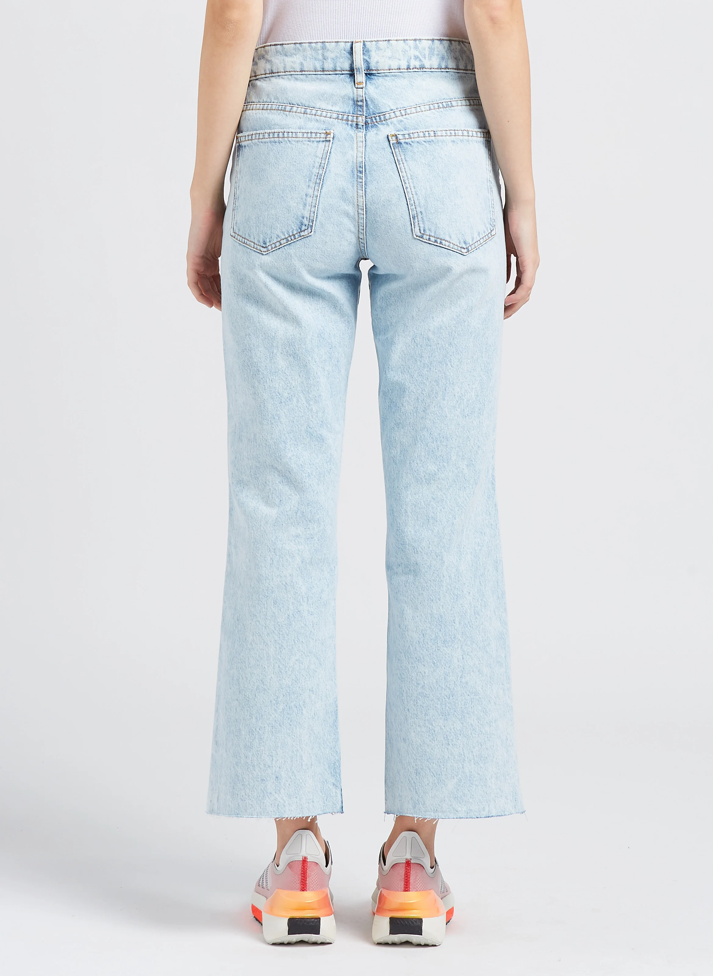 BRIOLLAY - Jean taille haute bootcut en coton| Bleu