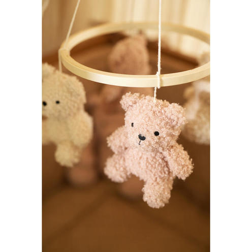 Mobile bébé Teddy bear - Wild rose/Natural - JOLLEIN