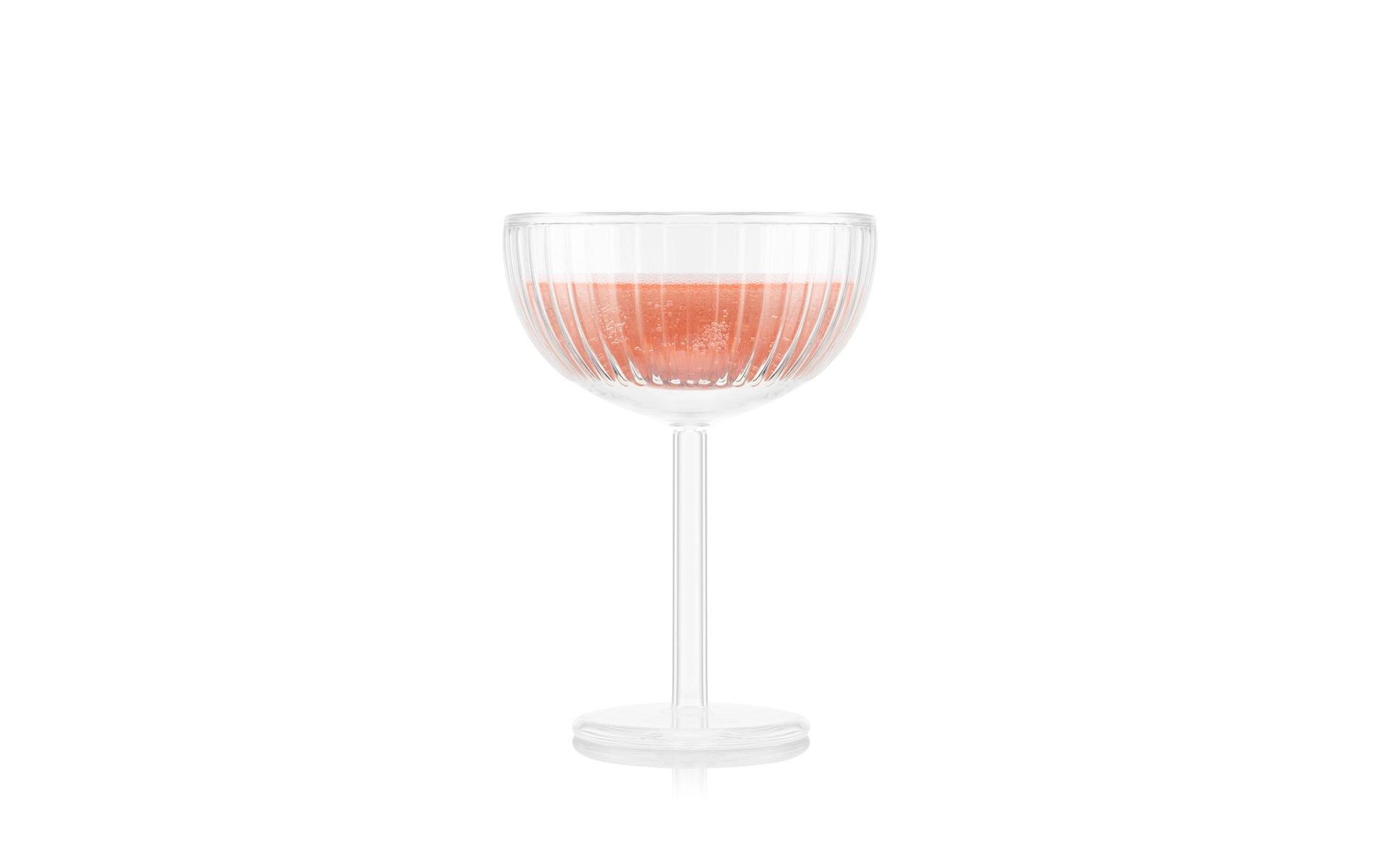 Champagner Coupe Glas Douro 2er Set Transparent, 0.2 lDoppelwandgläser Champagner