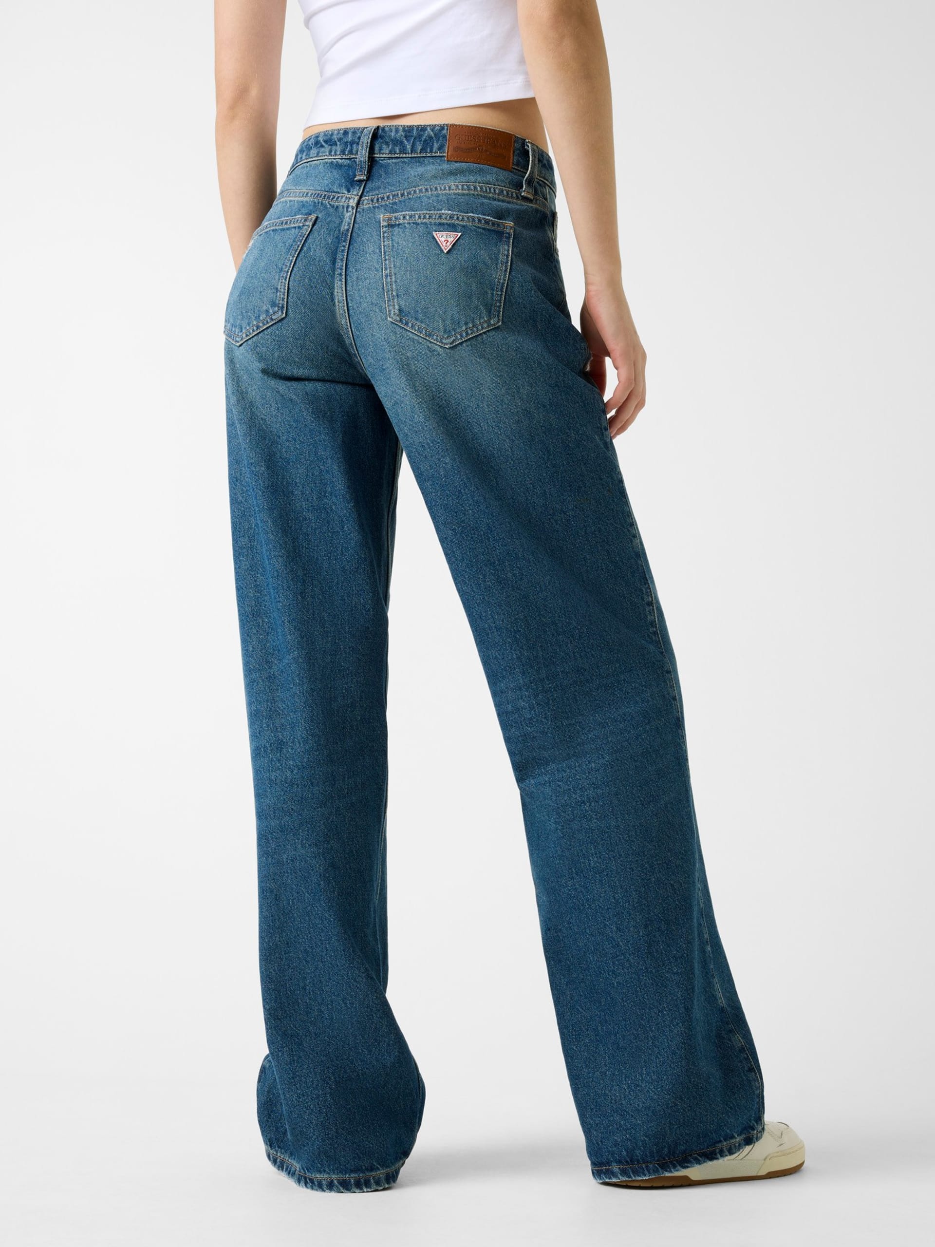 Calça jeans G11 de perna larga