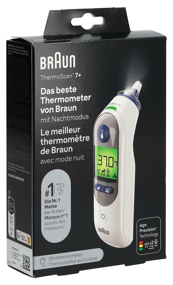 BRAUN ThermoScan 7   IRT 6525 mit AgePrecision Nacht 1 Stk