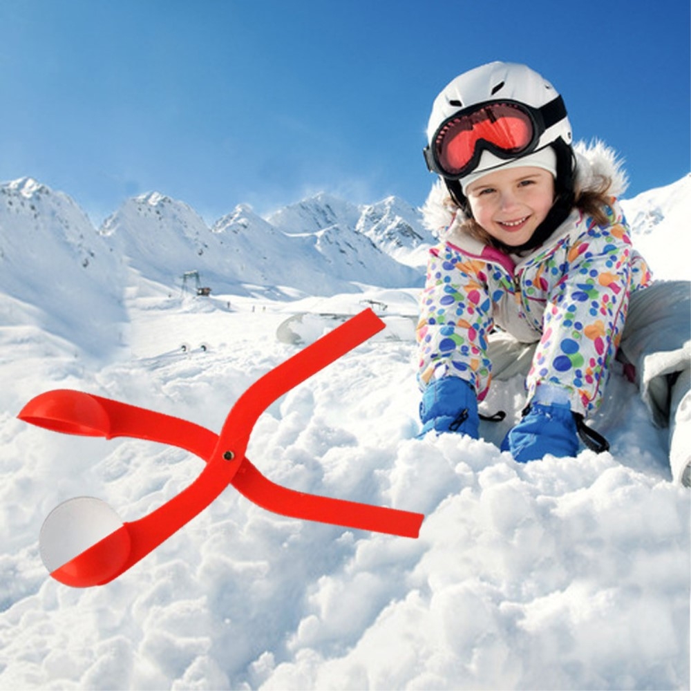 (2er Set) 36cm Winter Schneeball Zange Snowball Maker - Rot