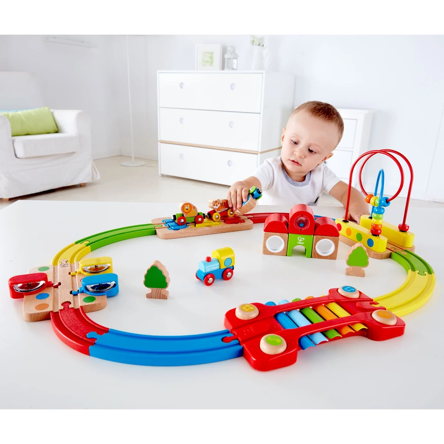 Hape Regenbogen-Puzzle-Eisenbahnset
