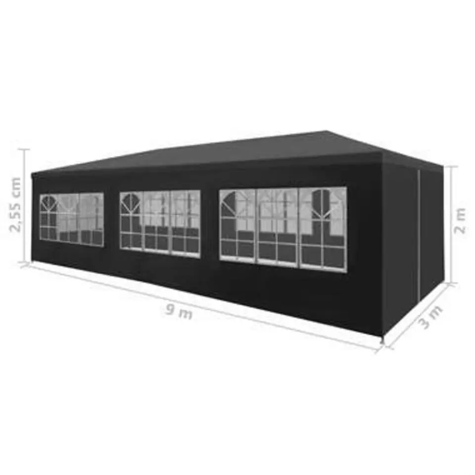 vidaXL - Partytent - Antraciet - Polyetheen