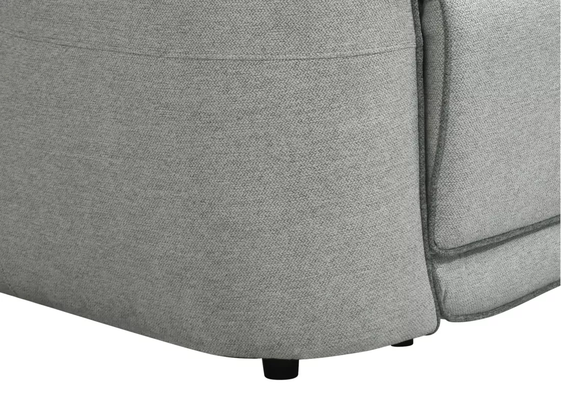 Fauteuil relax électrique en tissu chiné gris clair OZARTO