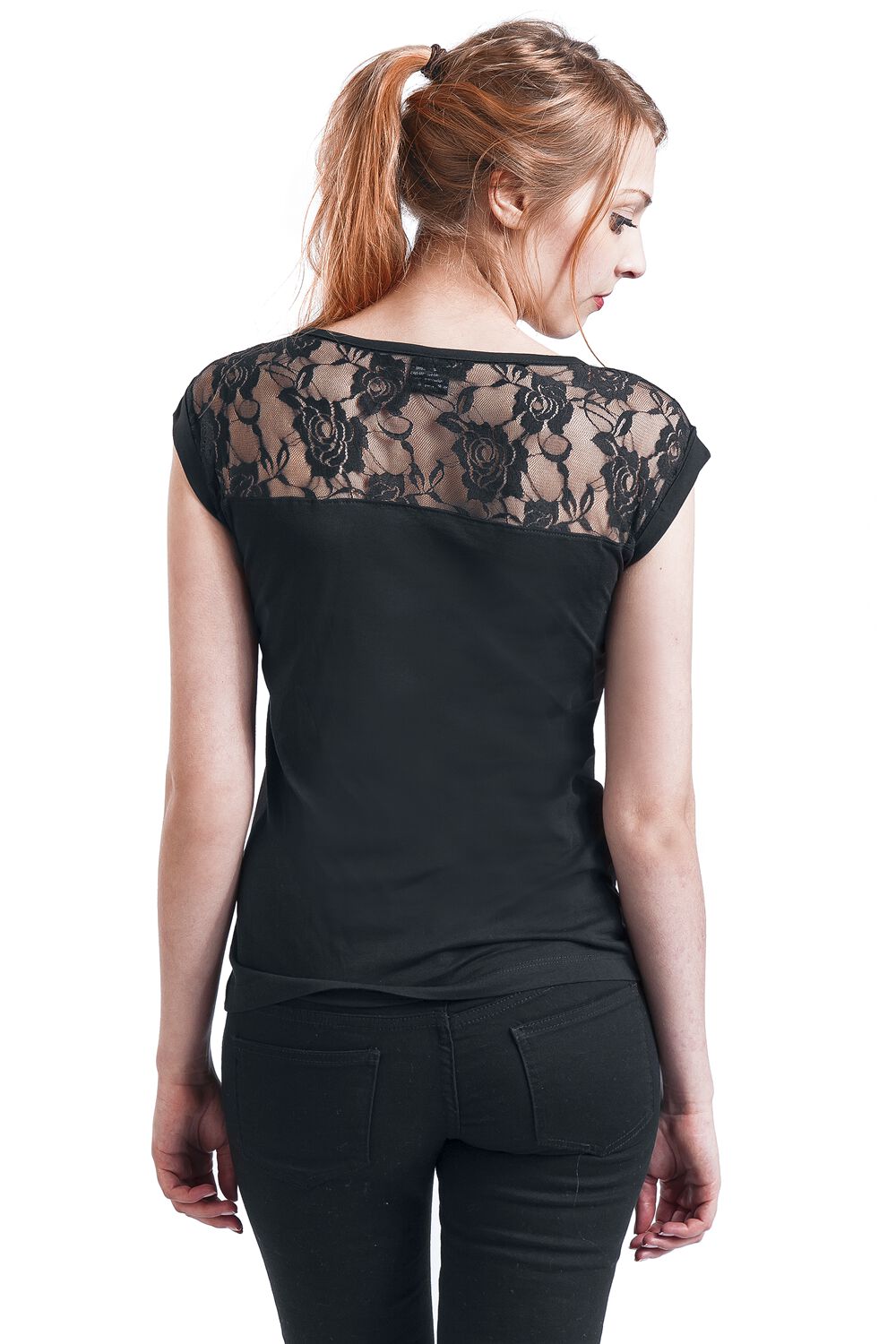 Ladies T-Shirt Top Laces | Urban Classics T-Shirt Manches courtes