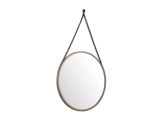 Miroir circulaire en bois de noyer 3038 ANGEL CERDA