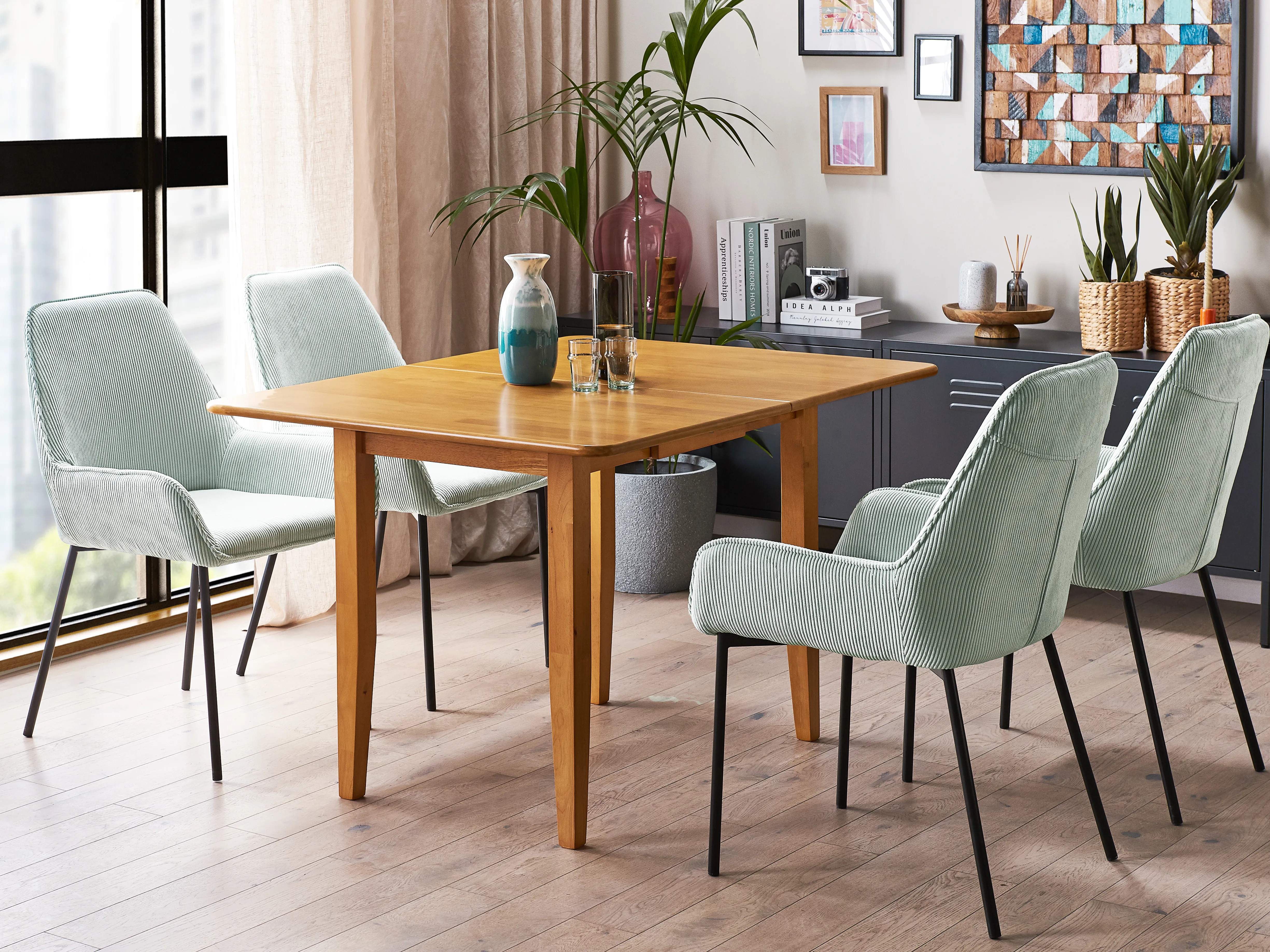 Eettafel uitschuifbaar MASELA Bruin 60 cm Hout 90/120 cm