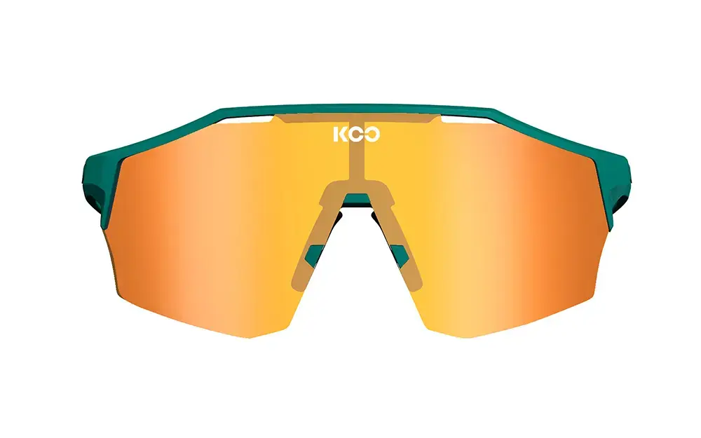 KOO ALIBI Sport Zonnebril Mat Groen met Orange Mirror Lens