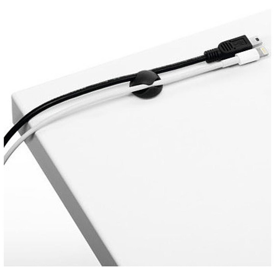 Clip adhésif pour 2 câbles (lot de 6)