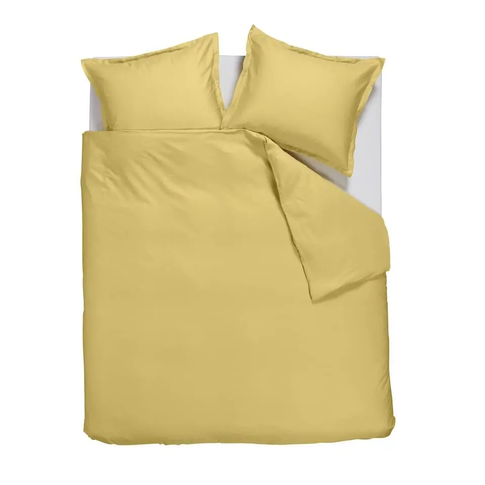 Ambiante Satin Uni dekbedovertrek - 200x200/220 - Licht geel