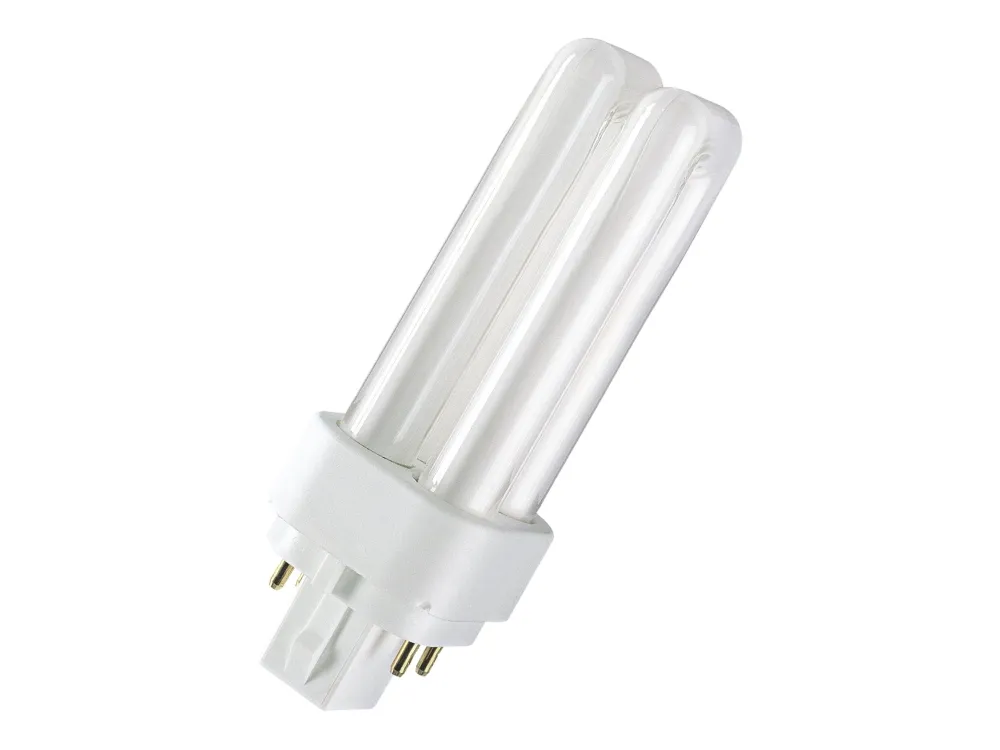 OSRAM DULUX D/E - Ikke-integreret kompakt fluorescerende lyspære - form: T12X2 - G24q-1 - 13.7 W - klasse G - varmt hvidt lys - 3000 K