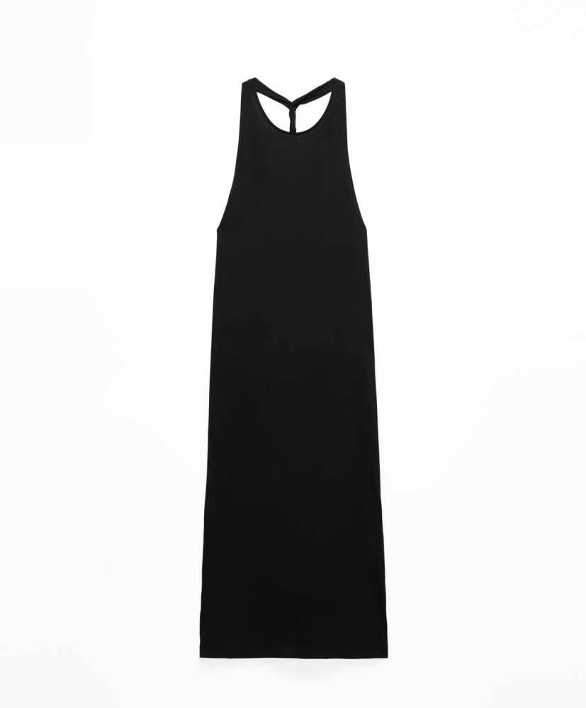 Vestido maxi com detalhe em modal