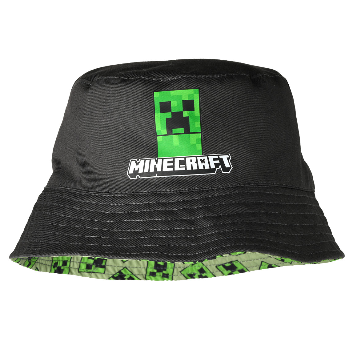 Topolino Minecraft Hut mit breiter Krempe dunkelgrau / grün