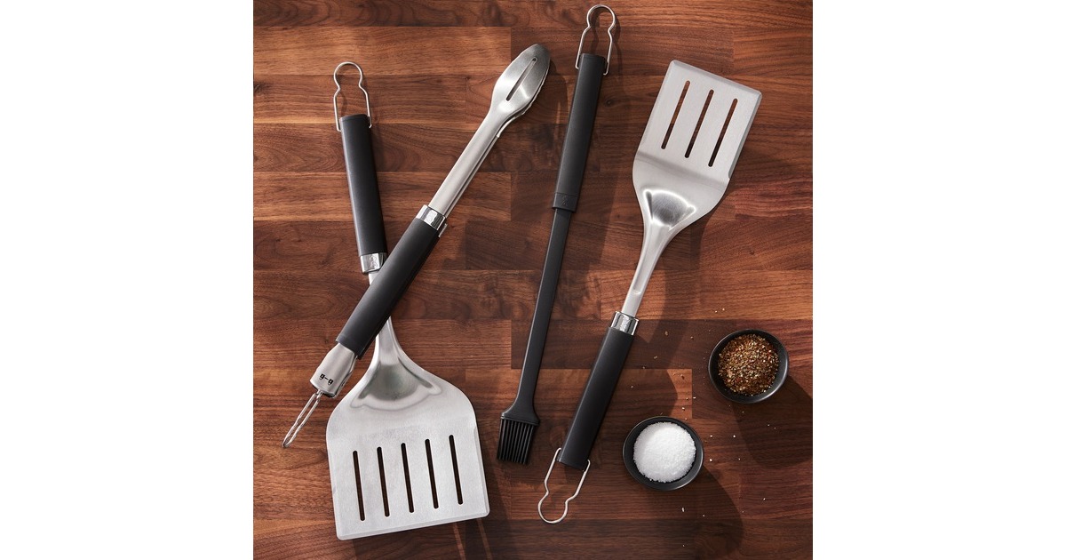 WeberPrecision brede barbecuespatel  (Roestvrij staal/zwart)