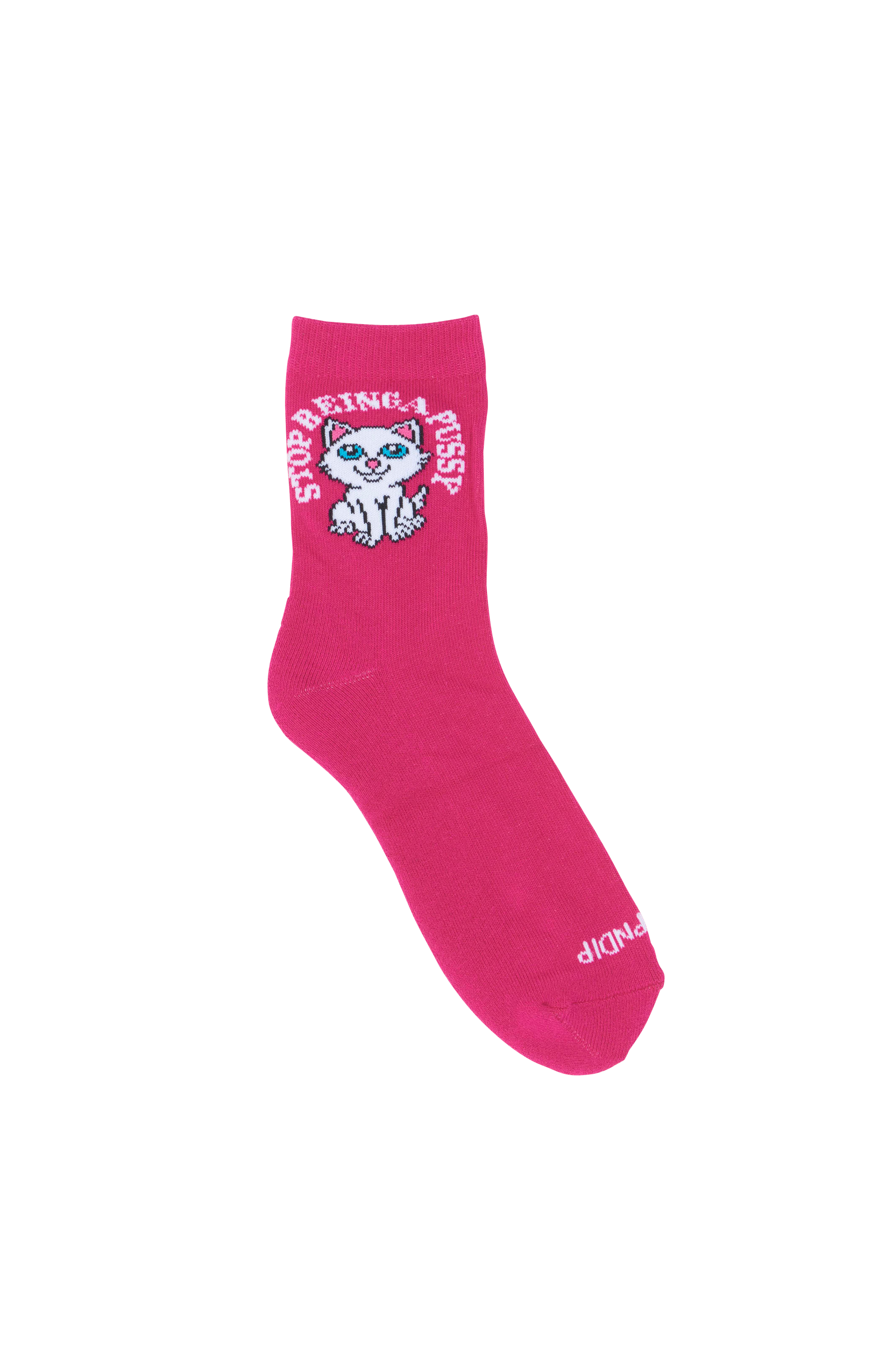 RIPNDIP Chaussettes Stop Being A Pussy 2.0 Mid Socks Rose
