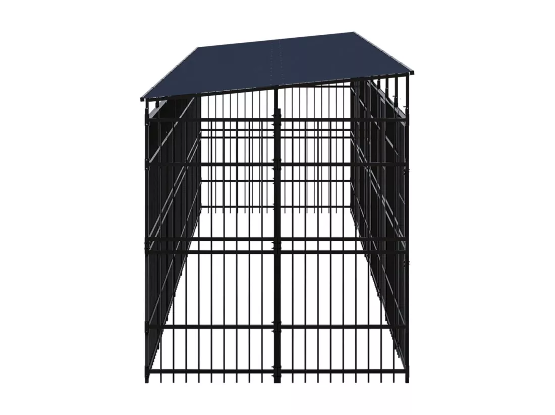 Chenil cage enclos pac noire 768 x 192 x 200 cm 02_0041742