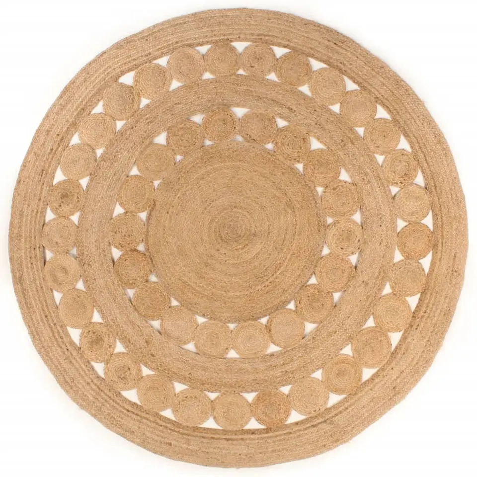 vidaXL - Vloerkleed - Beige - Jute - 180 cm