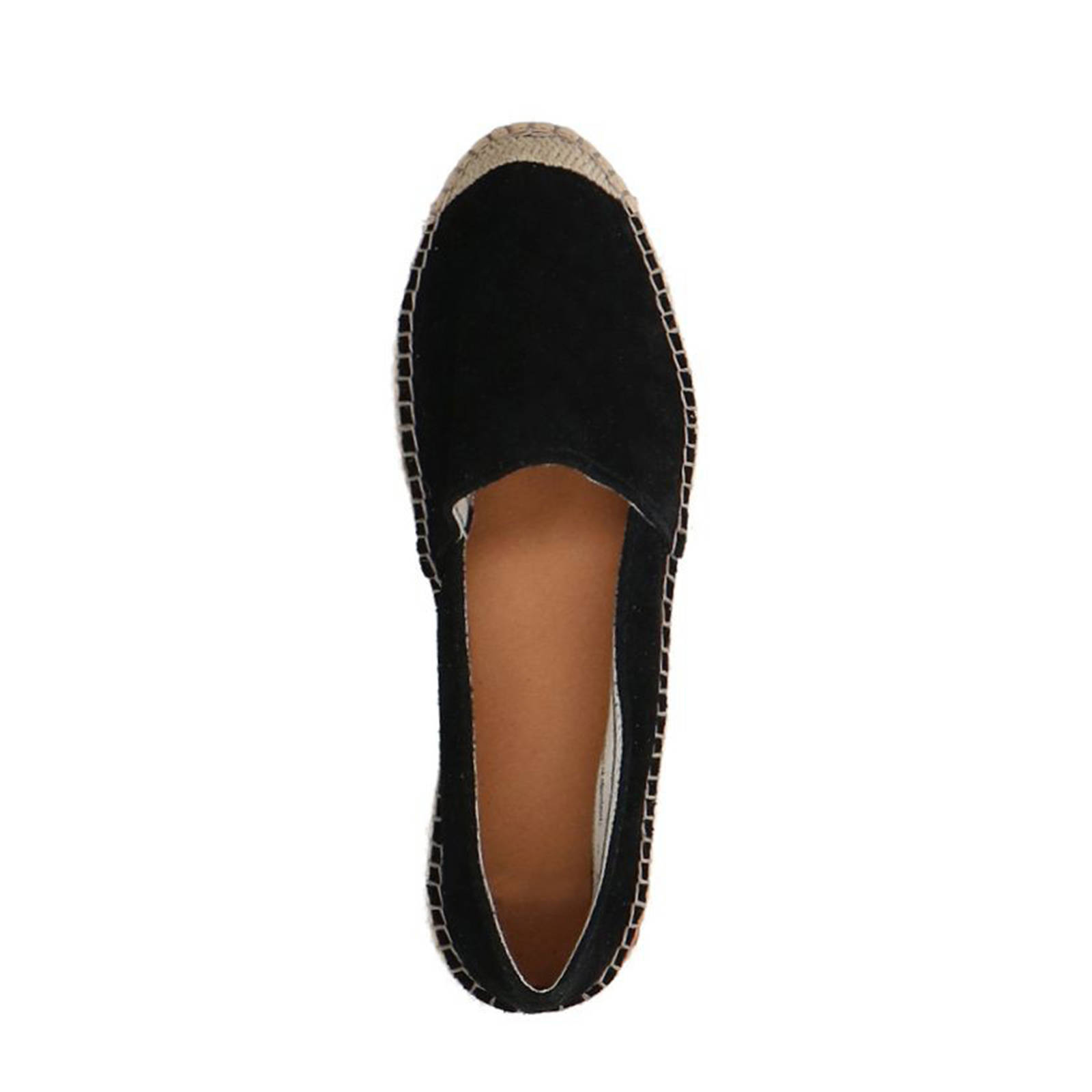 Manfield suède espadrilles zwart