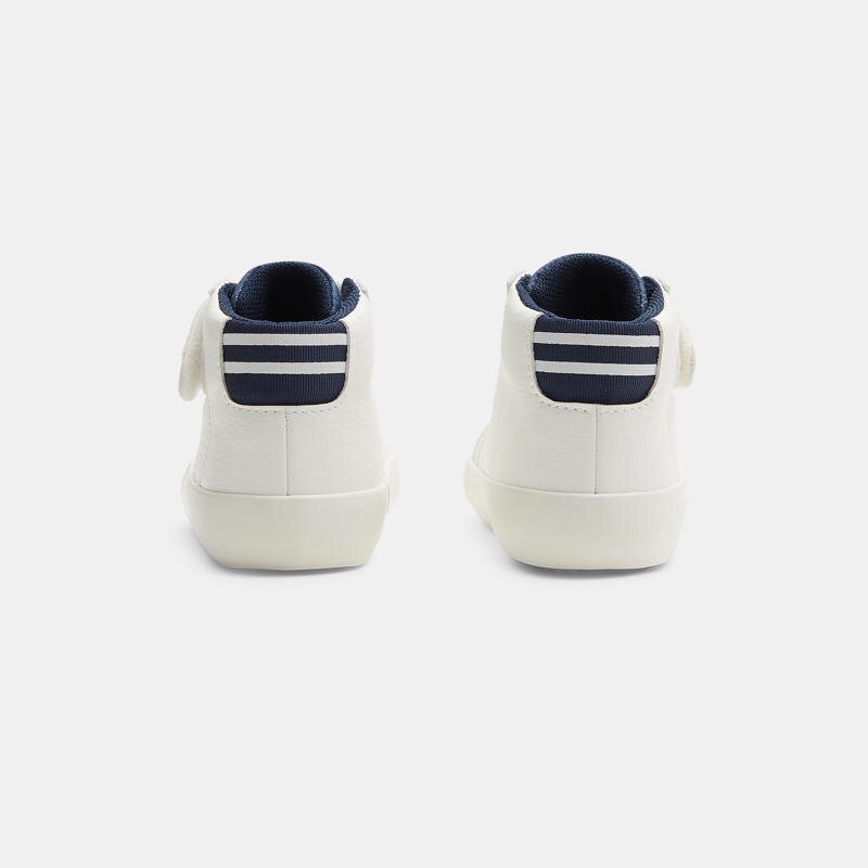 Baskets multi-matières lacets élastique blanches bébé garçon Blanc