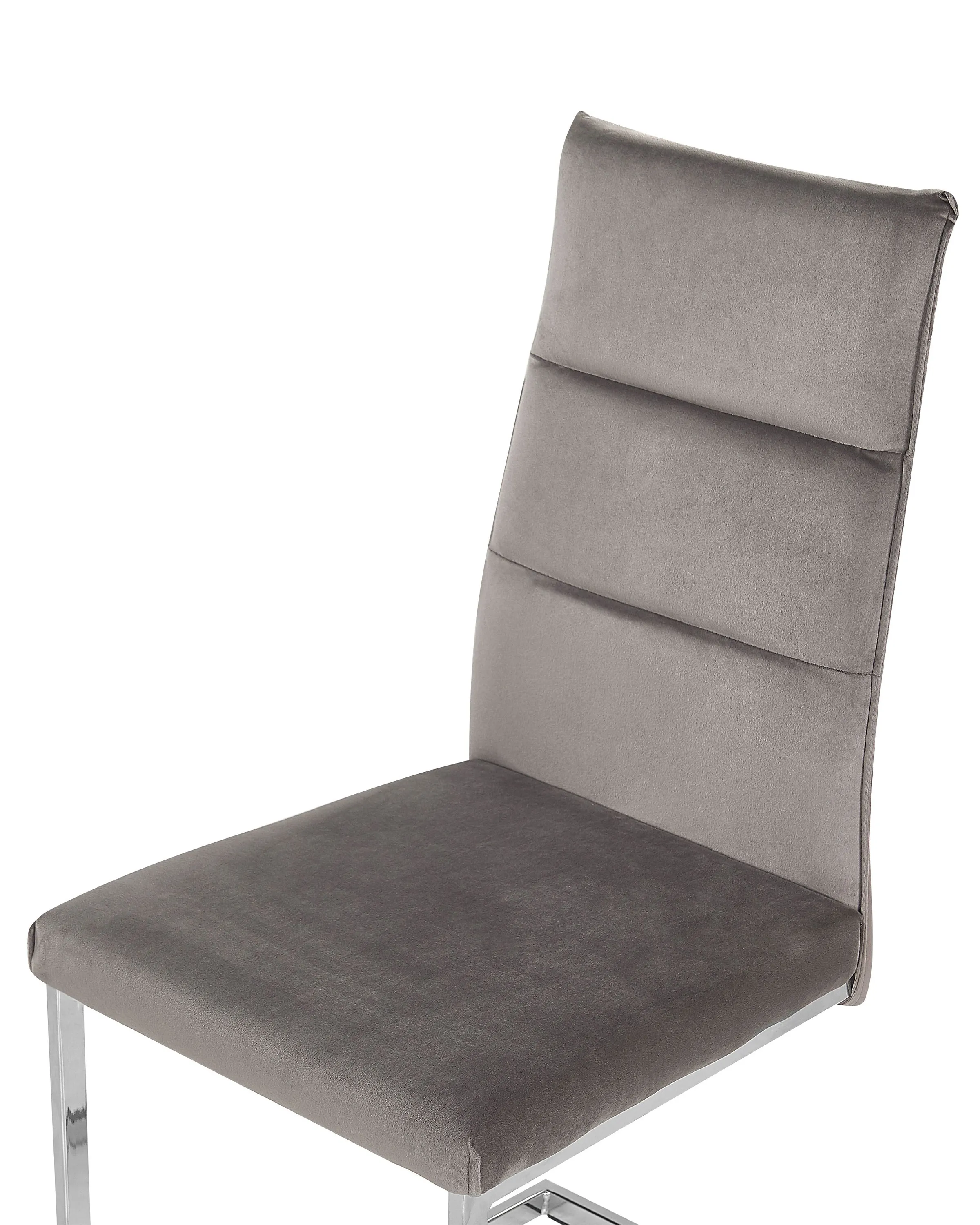 Set van 2 eetkamerstoelen ROCKFORD Fluweel Grijs