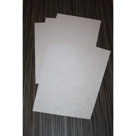 Glorex Glitterpapier insierend hell silber, A4