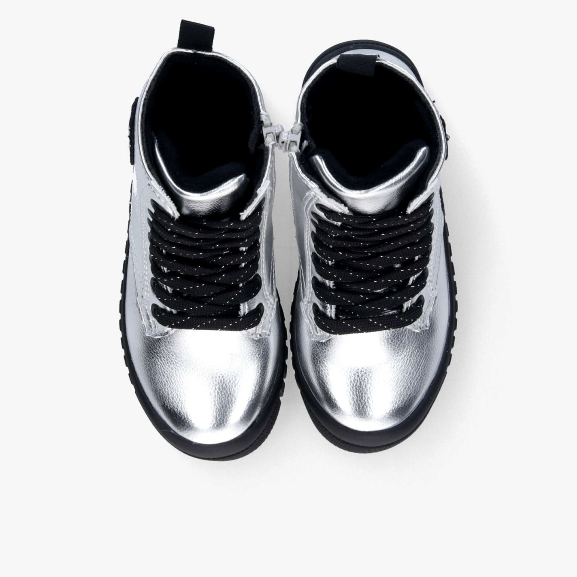 DooDogs Kinder Schnürstiefel silber