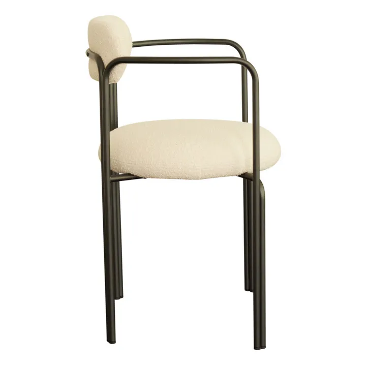 Gabrielle Paris Fauteuil colombe, assise en bouclette | Crème