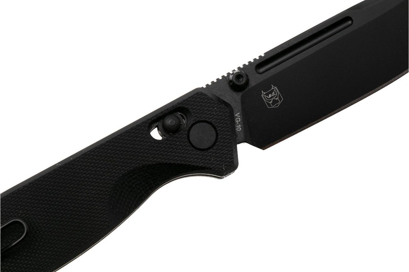 Real Steel Huginn Compact 7653BB, Black PVD VG-10, Black G10 zakmes, Ivan Braginets design