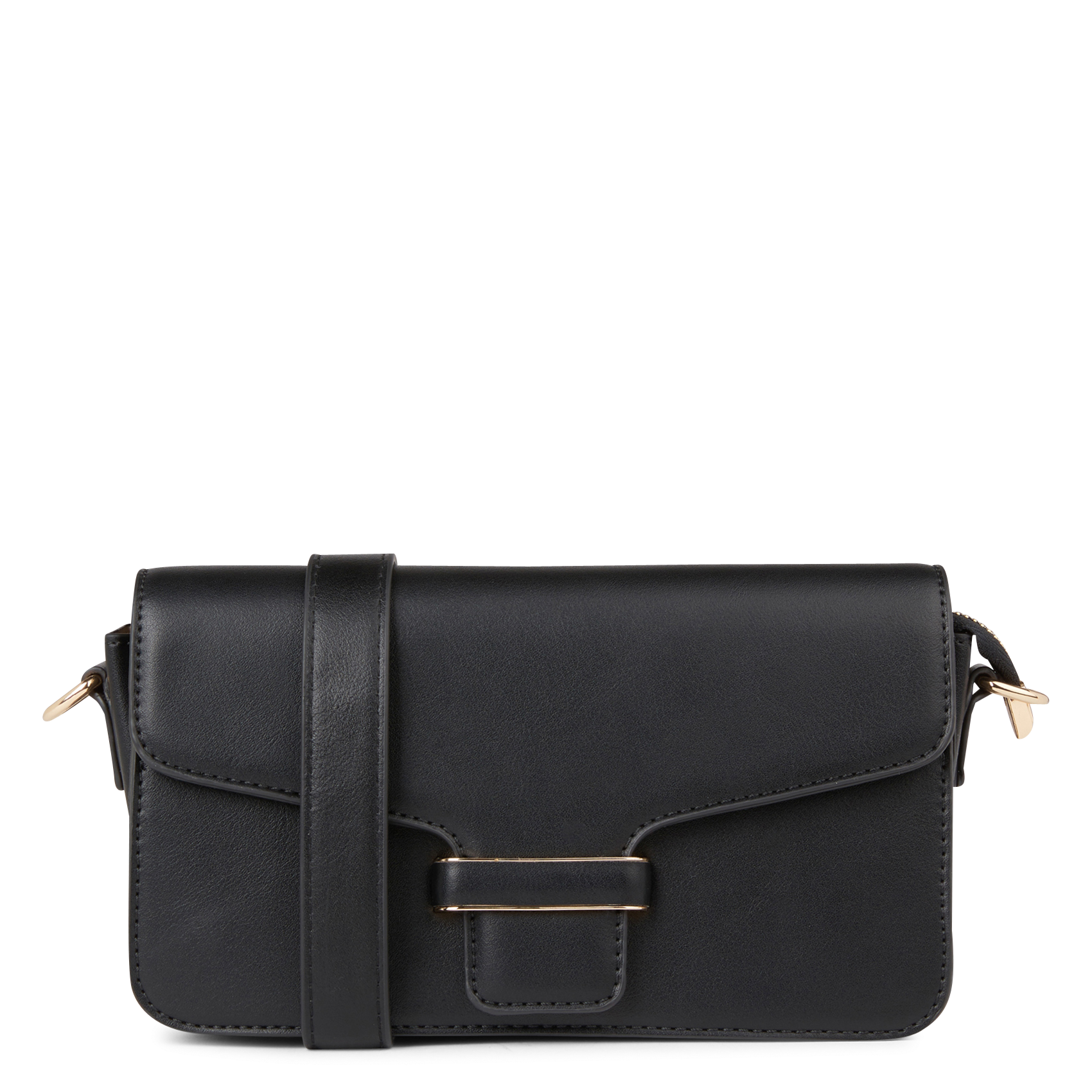 Sac bandoulière effet cuir | Noir
