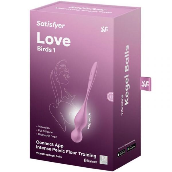 Satisfyer Love Birds 1 Bola de Kegel Vibrante Rosa   Aplicativo Gratuito
