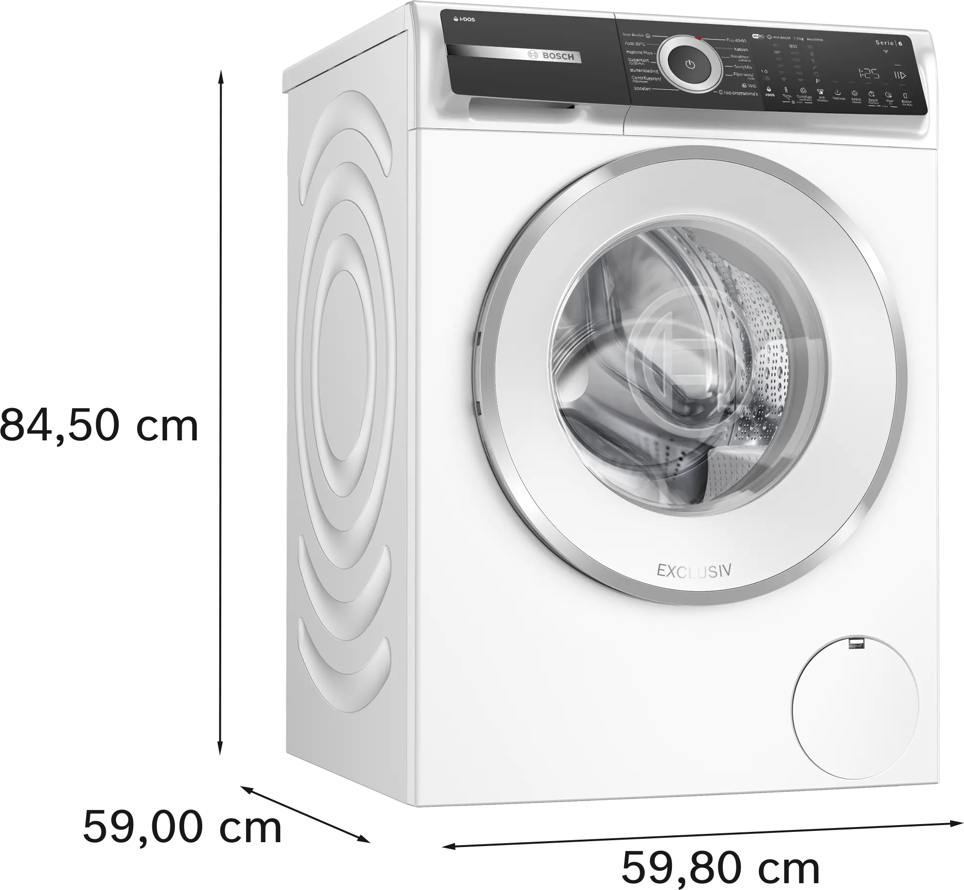 Serie 6 Wasmachine, voorlader 9 kg max. 1600 rpm