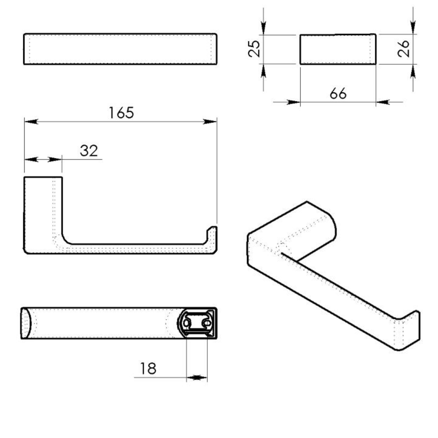 Gedy Pirenei design toiletrolhouder chroom
