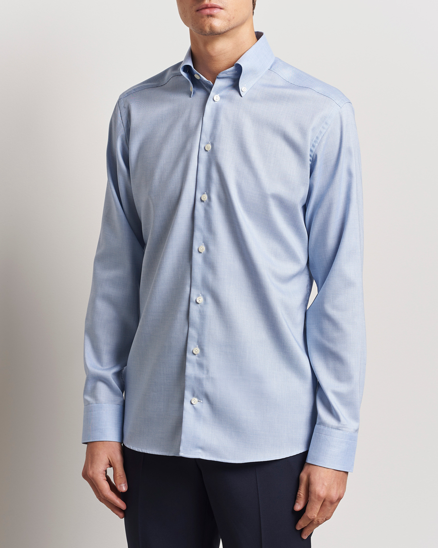 Eton Slim Fit Wrinkle Free Oxford Shirt Light Blue