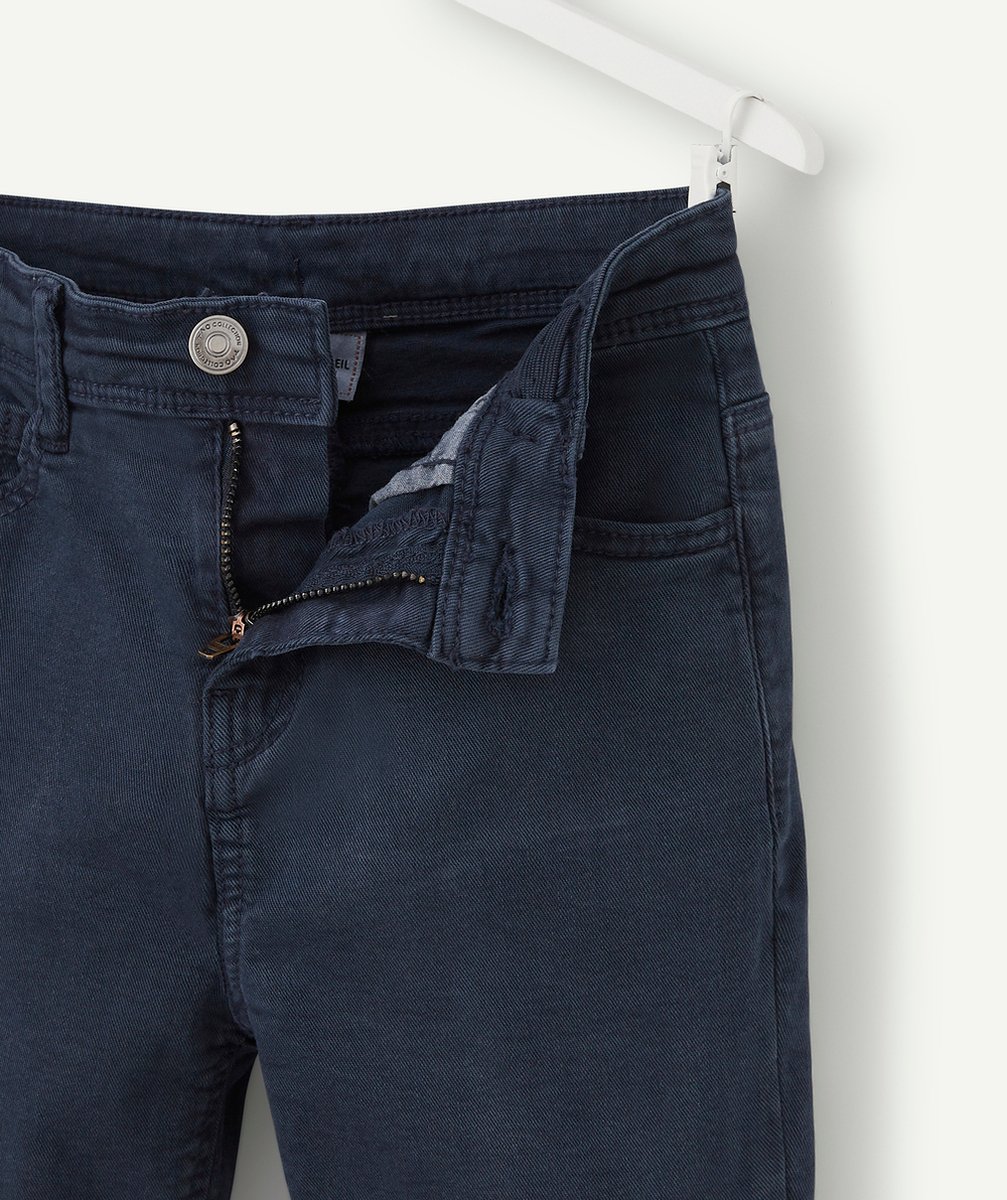 BERMUDA SLIM GARÇON BLEU MARINE EN FIBRES RECYCLÉES