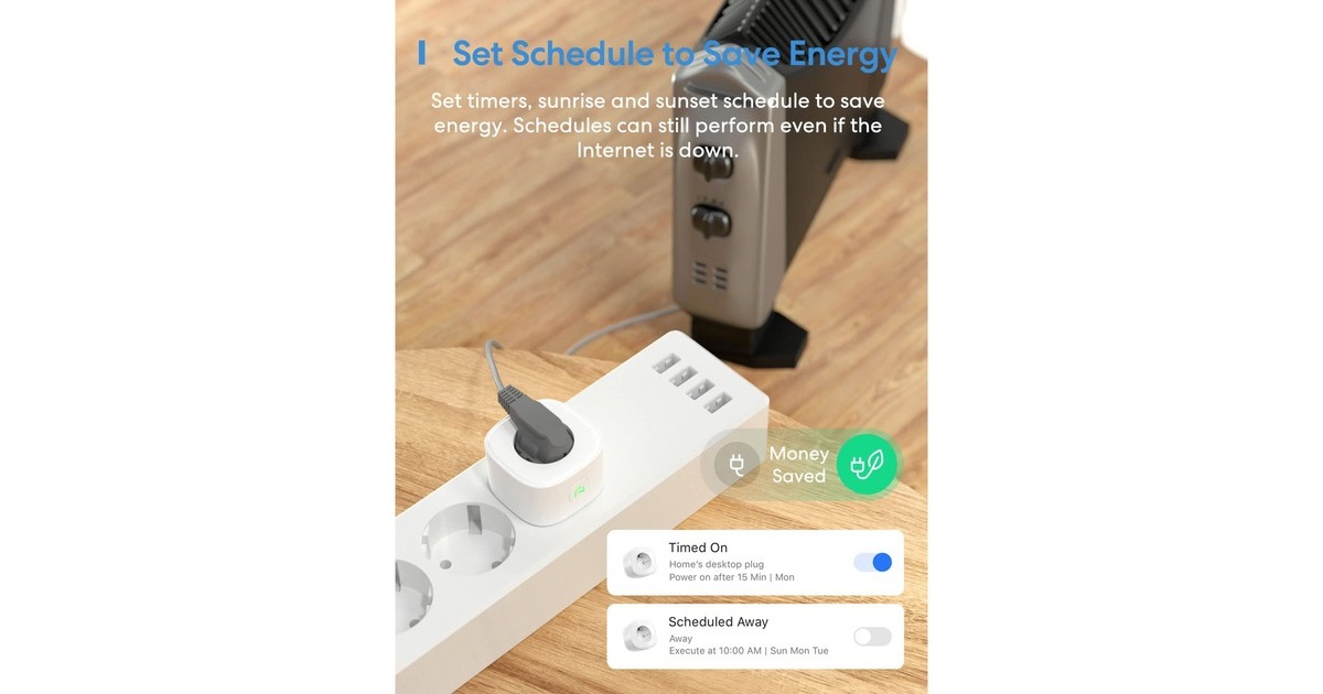 MEROSSMSS210D Smart Wi-Fi Plug (2pack) stekker  (Wit)