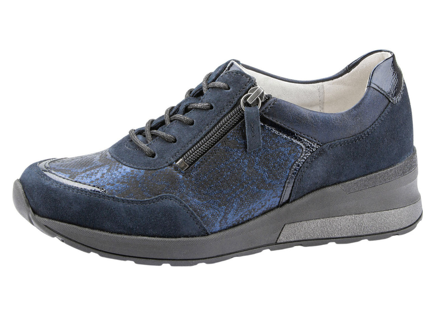 Waldläufer Schnürschuh aus interessantem Materialmix
