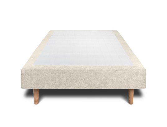 SOMMEIL DE PLOMB - Sommier  90 x 200 Sommier tapissier tissu beige clair 90x200 h35cm
