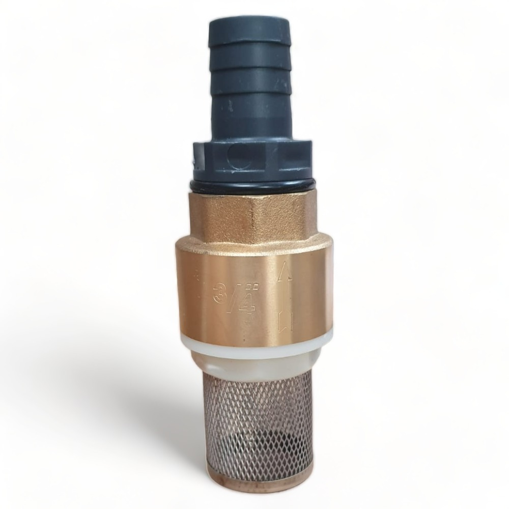 Clapet anti retour en laiton avec crépine et manchette, pour pompe - 3/4 pouce (20 mm)