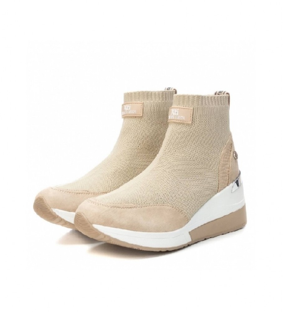 Botas de cano curto Xti 036826 bege - Altura do salto: 6 cm -