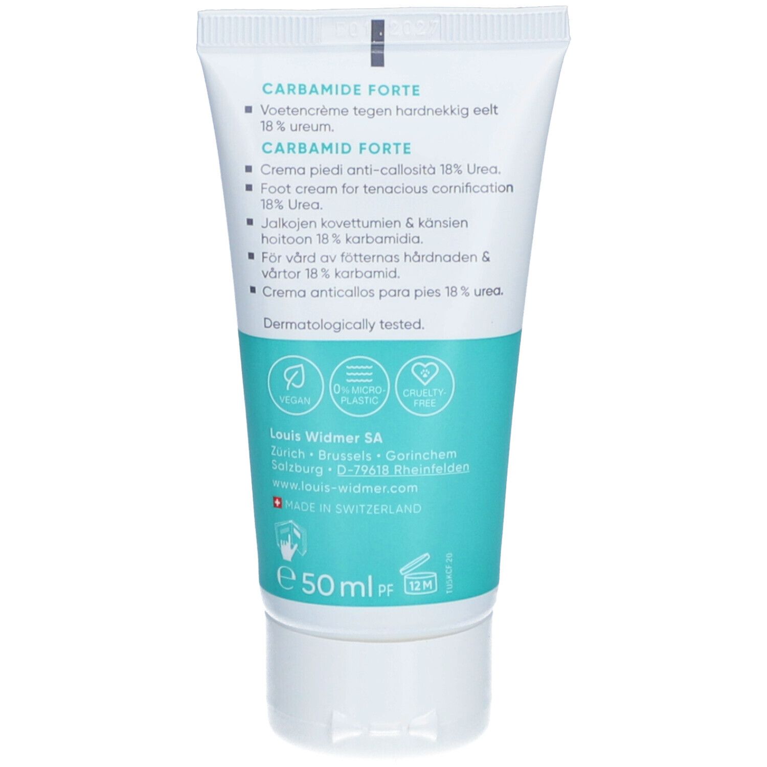 Louis Widmer skinexpert Carbamid Forte 18% Urea Anti-Hornhaut Fusscreme